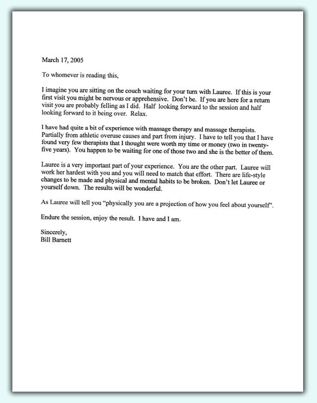 Barnett testimonial Barnett testimonial