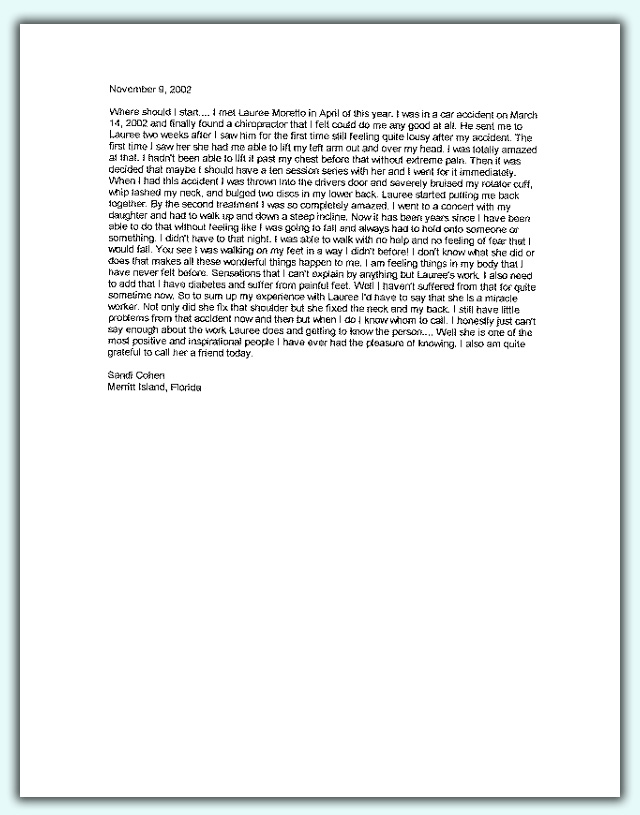 Cohen testimonial Cohen testimonial
