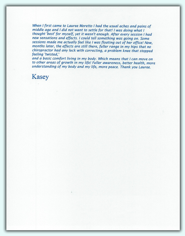 Kasey testimonial Kasey testimonial