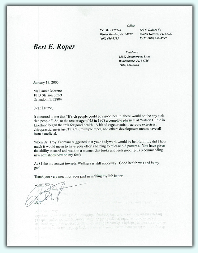 Roper testimonial Roper testimonial